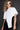 Front View Unthinkable T Shirt With Irregular Hem in White