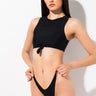 Front View Up To You Bikini Bottom in Black