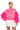 Side View Upper East Side Pink Ruffle Sleeve Sweatshirt