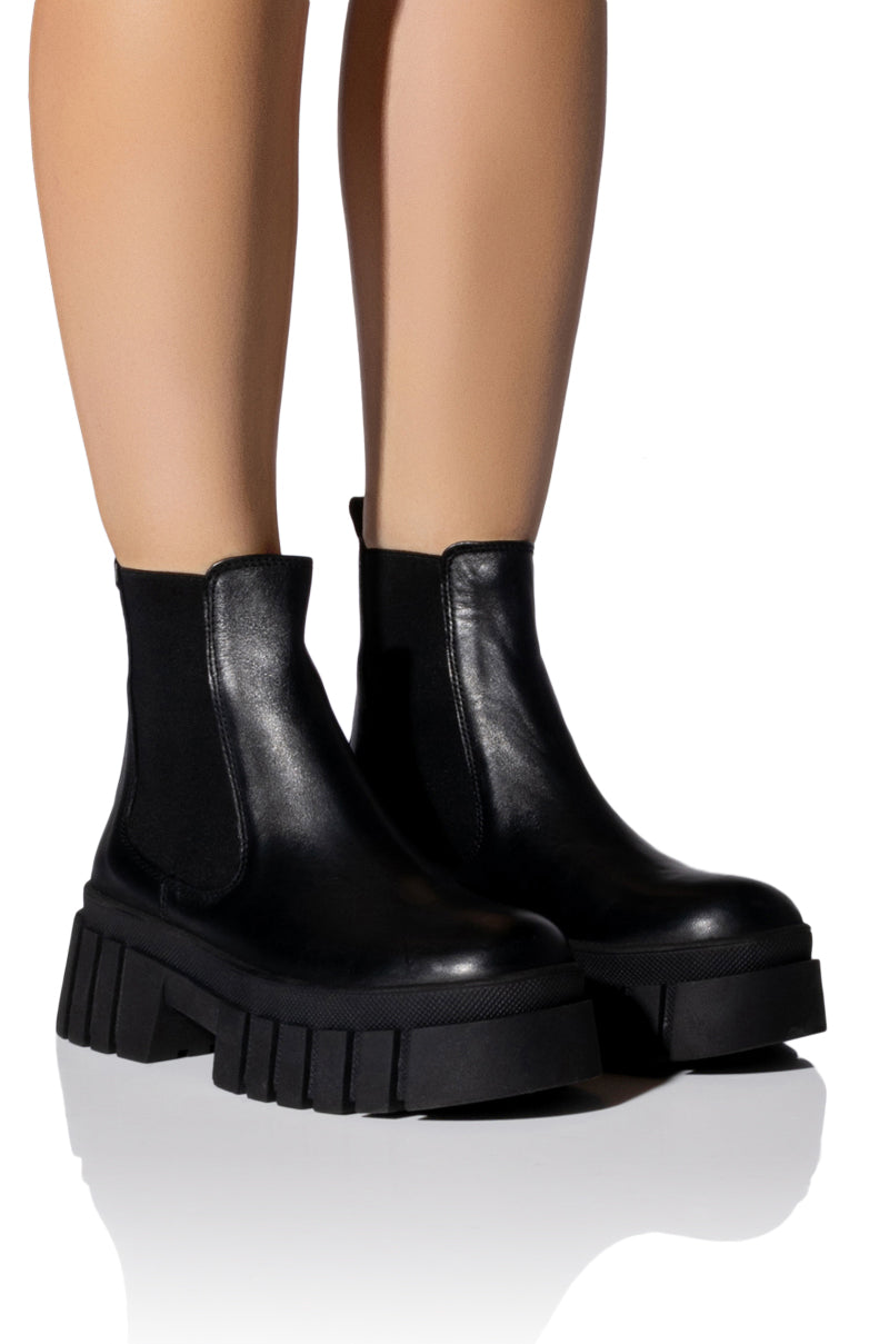 Front View Uproar Chelsea Bootie In Black
