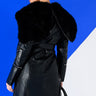 Front View Uptown Girl Fur Collar Coat