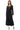 Front View Utmost Glamour Flocking Duster In Black