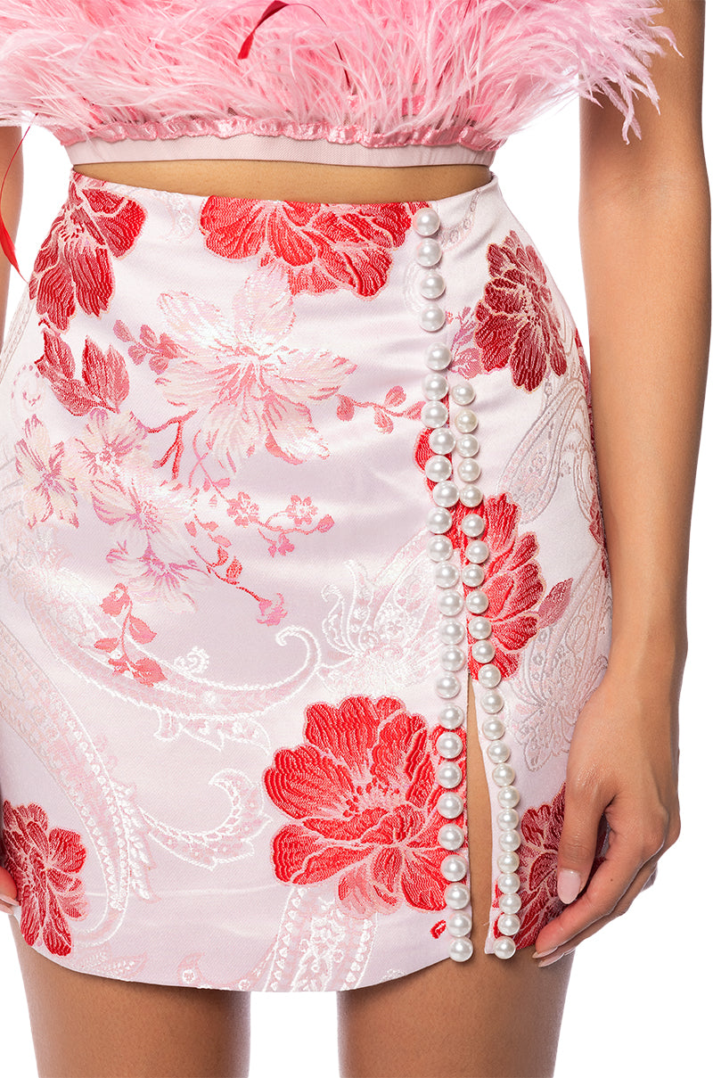 Extra View Vacation From You Embellished Mini Skirt