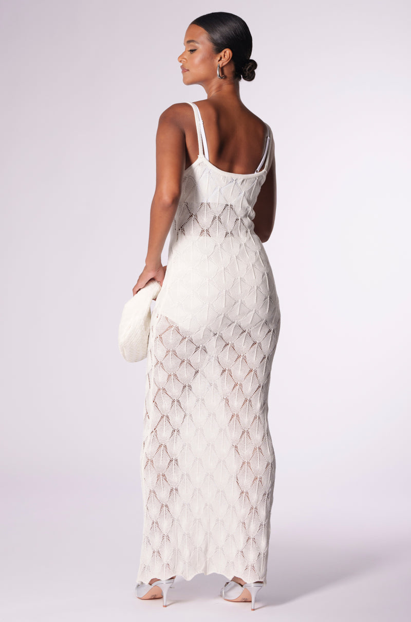 Back View Vacation On My Mind Crochet Maxi Dress 2