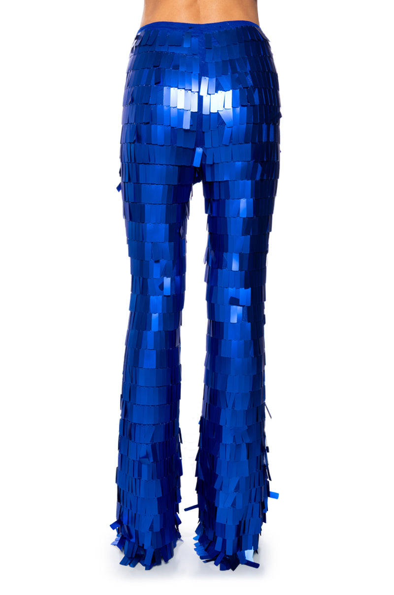 Full View Val Stretch Sequin Pant In Blue