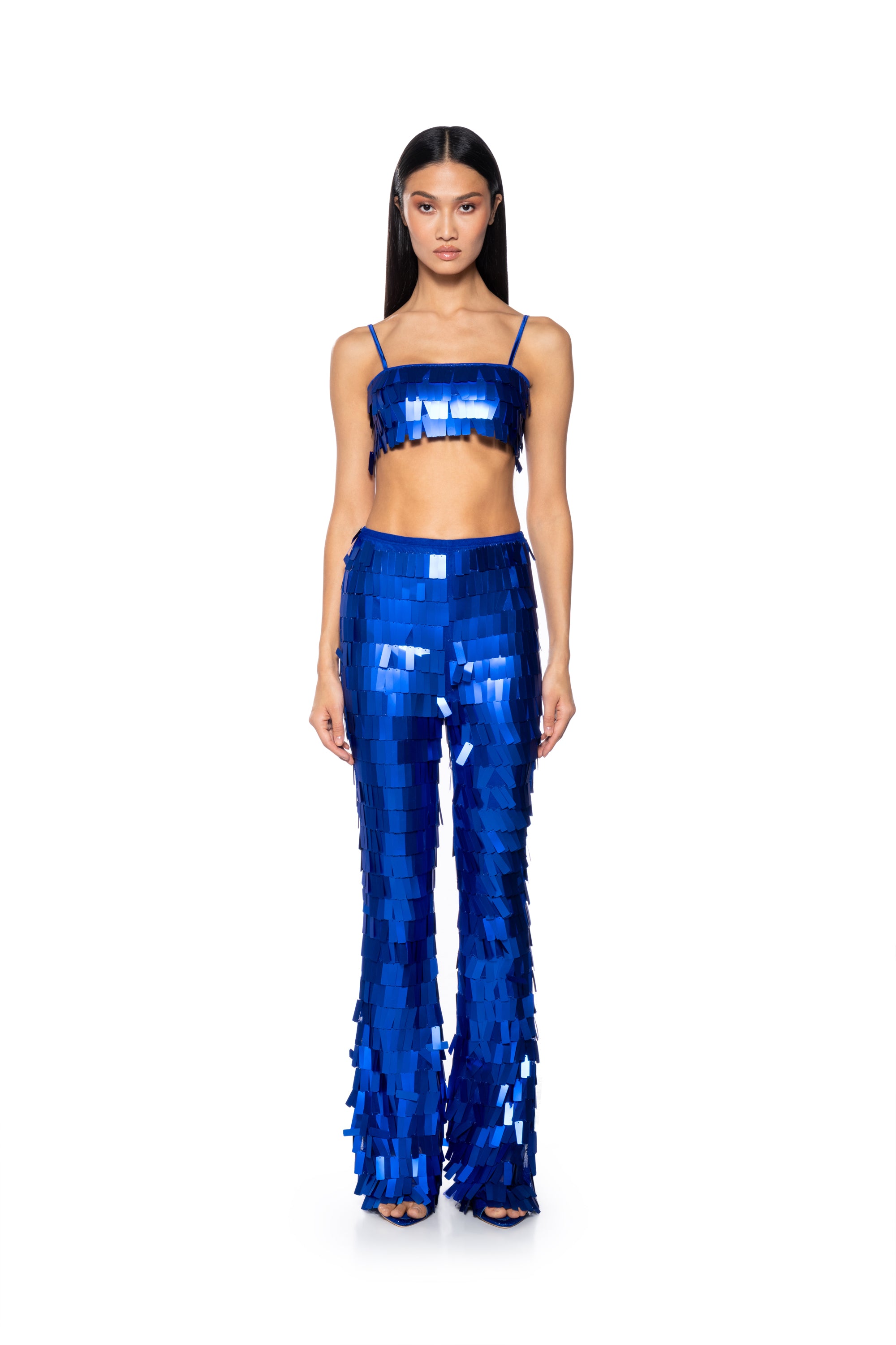 Extra View Val Stretch Sequin Pant In Blue