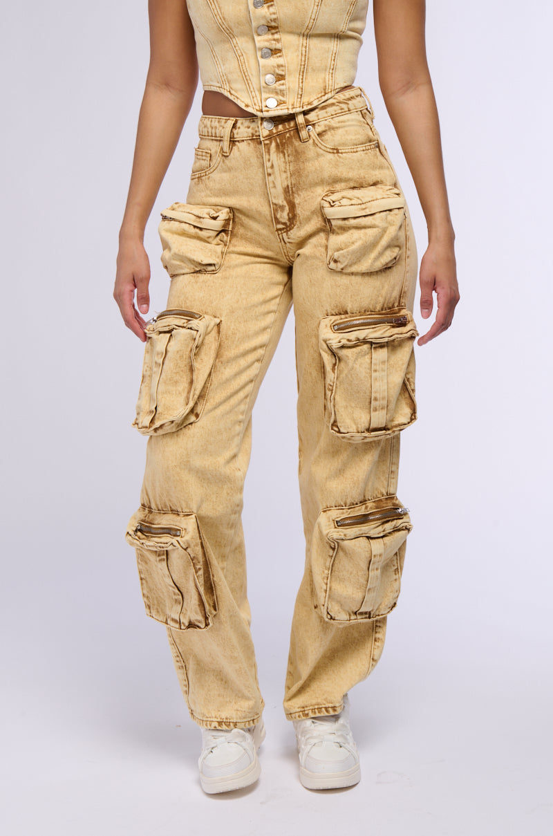 VALERIE MINERAL WASH CARGO PANT view 0