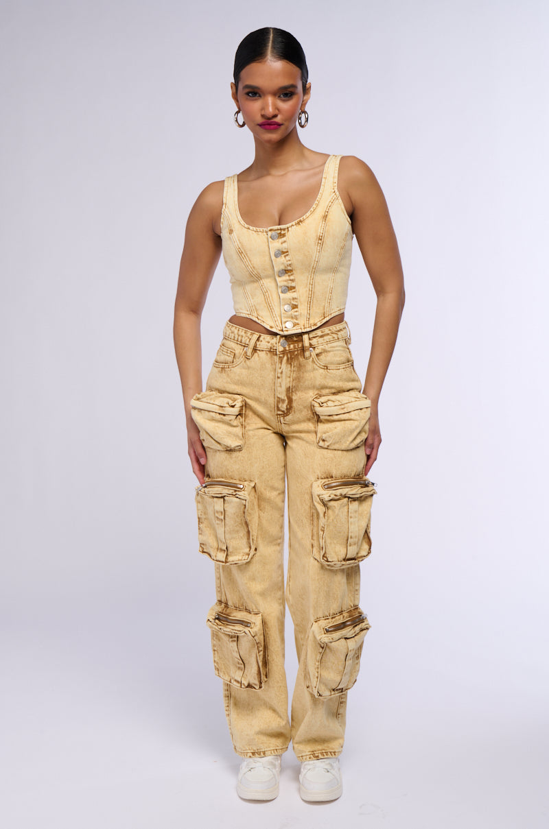Full View Valerie Mineral Wash Cargo Pant