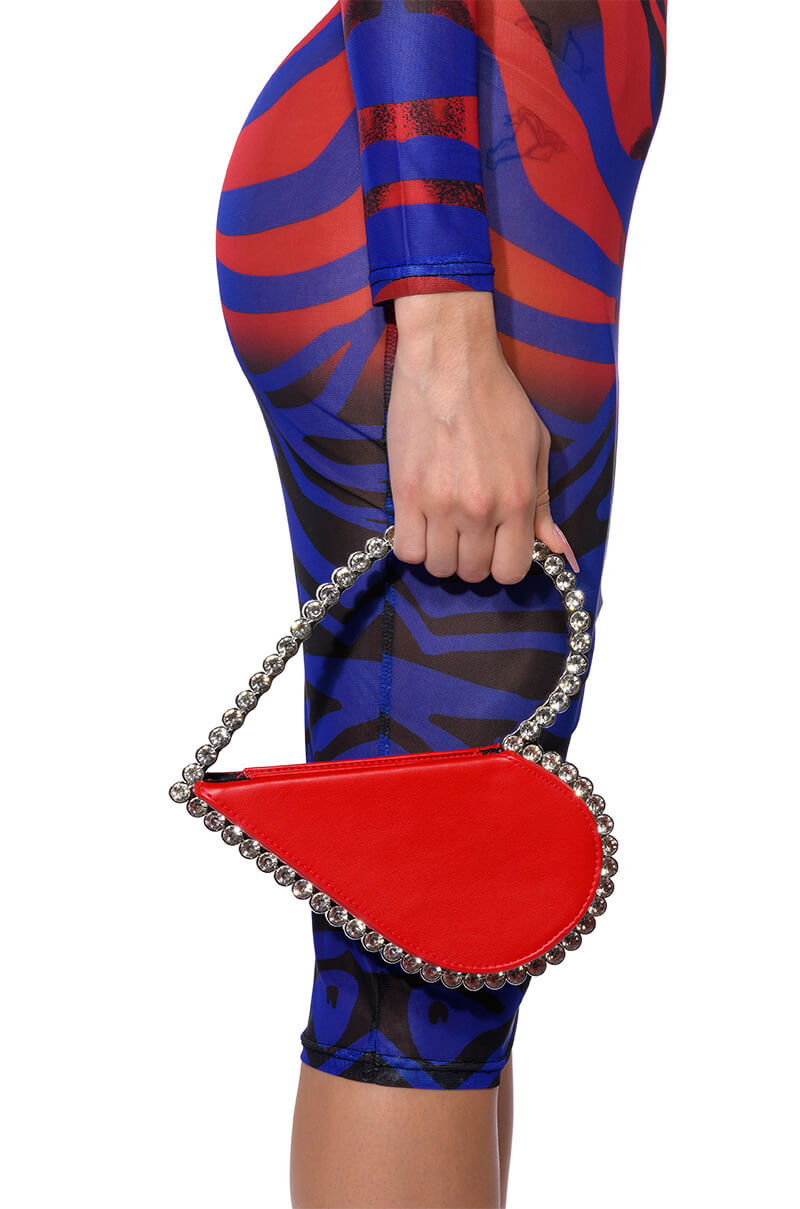 Front View Vday Heart Clutch
