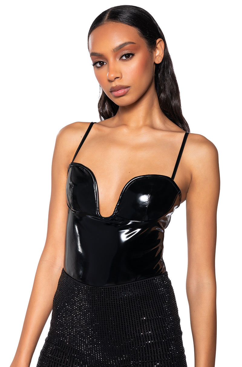 VEDA VINYL CORSET BODYSUIT view 0