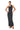 Front View Venus Rising Backless Ruched Maxi Dress In Black