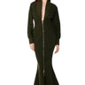 Front View Vera Long Bomber Dress Jacket