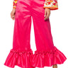 Front View Verona Ruffle Hem Trouser In Pink