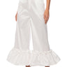 Front View Verona Ruffle Hem Trouser In White