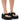 Front View Veronica Basic Flatform Flip Flop Sandal In Black