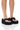 Front View Veronica Basic Flatform Flip Flop Sandal In Black