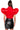 Full View Veronica Dramatic Shoulder Collared Bodysuit In Red