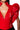 Extra View Veronica Dramatic Shoulder Collared Bodysuit In Red