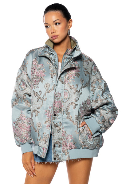 BROCADE OVERSIZE BOMBER JACKET – AKIRA