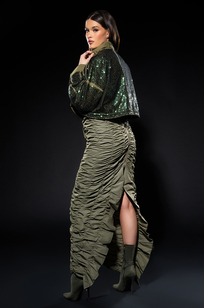 Side View Vibe All Night Sequin Nye Bomber Jacket