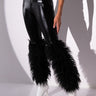 Front View Vibe To Remember Faux Fur Vegan Leather Pant