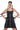 Front View Vicky Vixen Stretch Denim Corset Dress