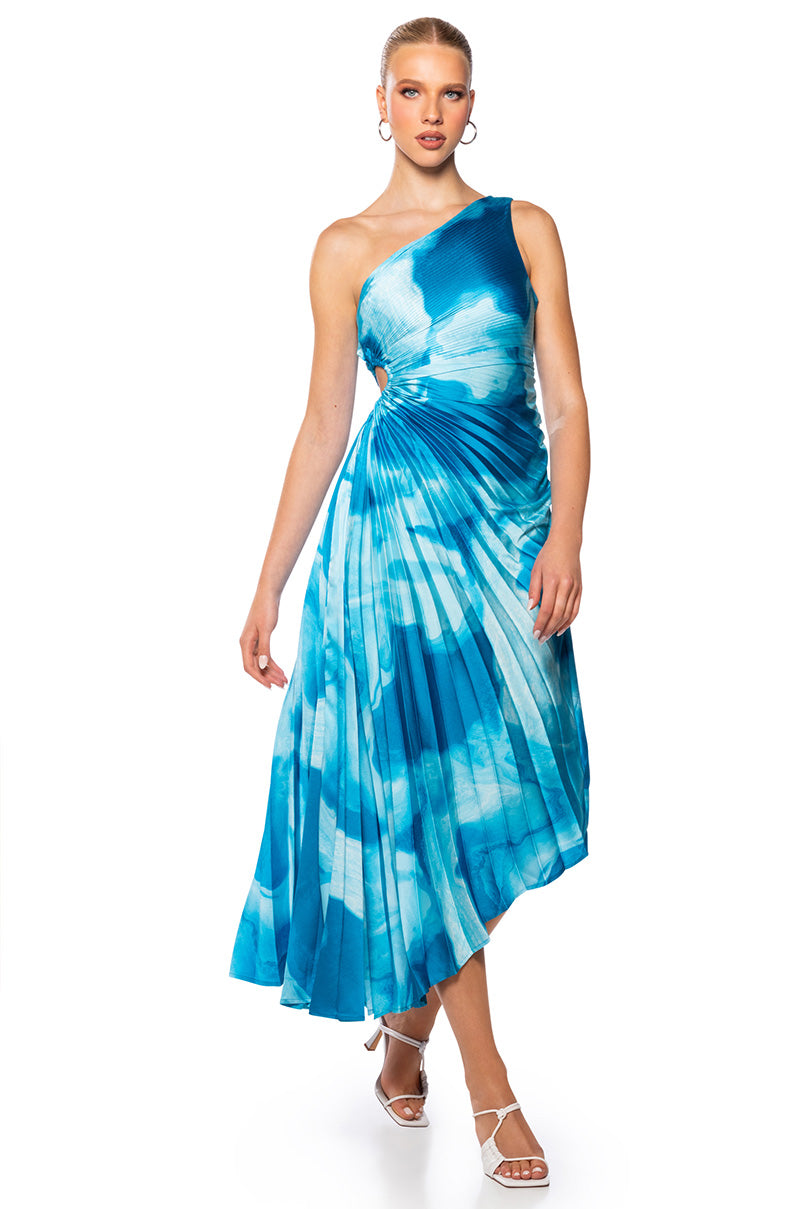 Front View Victoria One Shoulder Maxi Dress