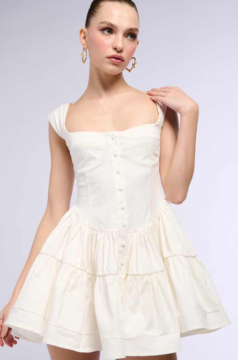 Front View Victoria Poplin Mini Dress