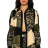 Front View Victorious Patchwork Button Down Blouse