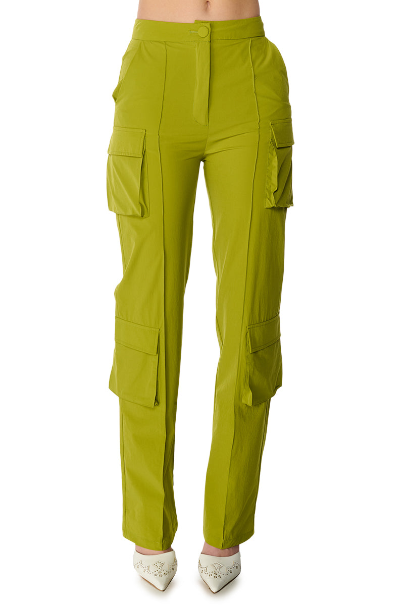 Back View Violet Girl Cargo Pocket Trouser