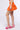 Side View Violet Girl Pleated Mini Skirt In Orange