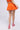 Back View Violet Girl Pleated Mini Skirt In Orange