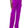 Front View Violet High Waist Cargo Pant