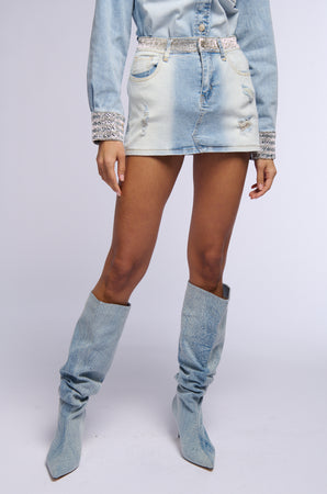 【美品】Fake denim PT 38センチ Alexander Wang Ez Jeans | Blue | FARFETCH