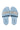 Side View Vise Embellished Slip On Denim Sandal In Light Blue