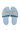 Side View Vise Embellished Slip On Denim Sandal In Light Blue