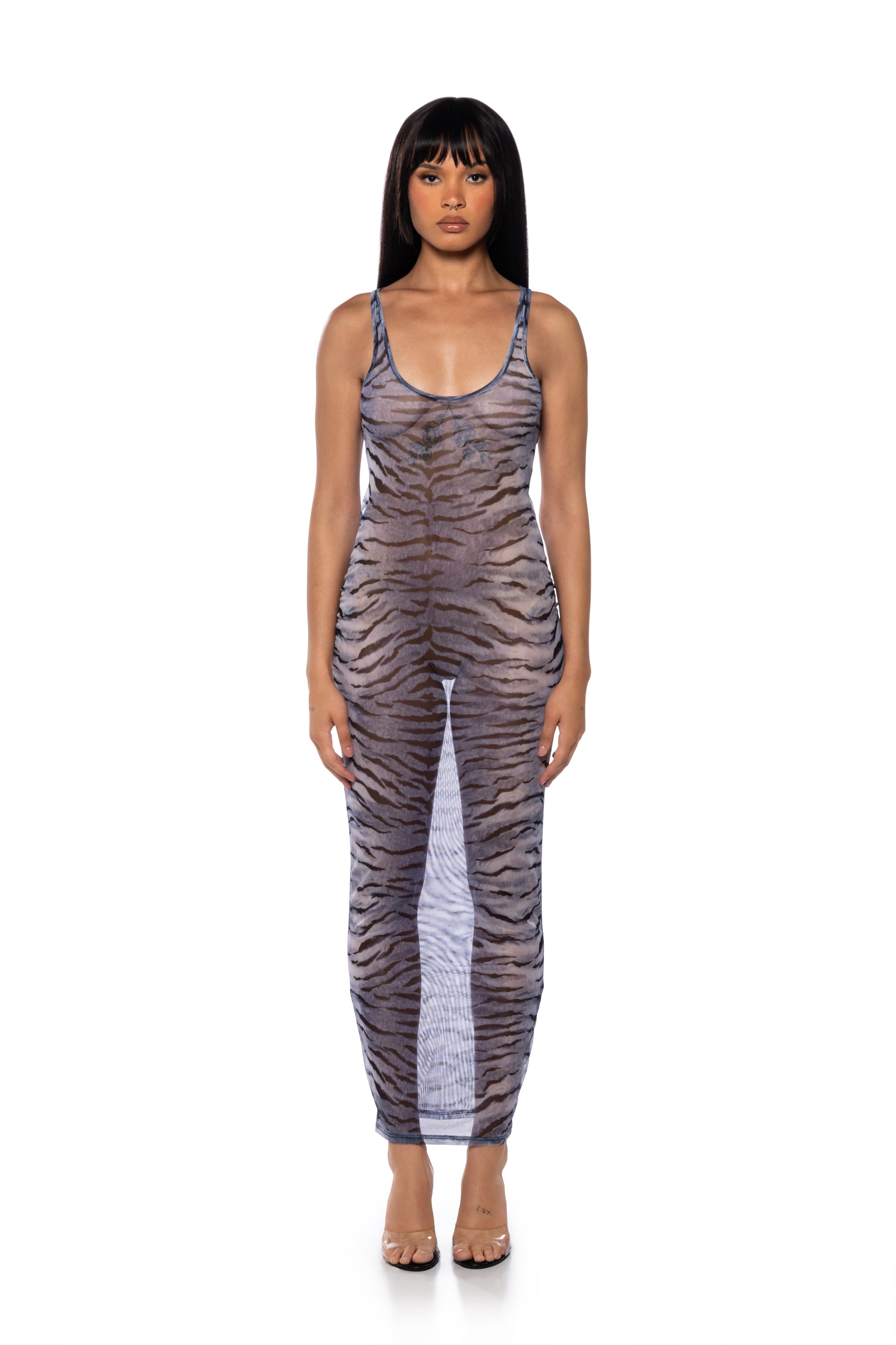 Extra View Visualize Me Mesh Maxi Dress