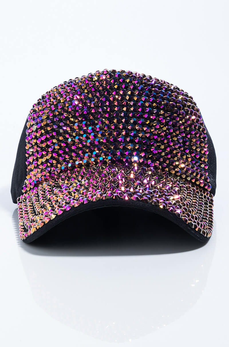 Back View Viva Las Vegas Baseball Hat in Pink
