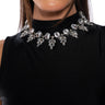 Front View Vivienne Rhinestone Statement Necklace