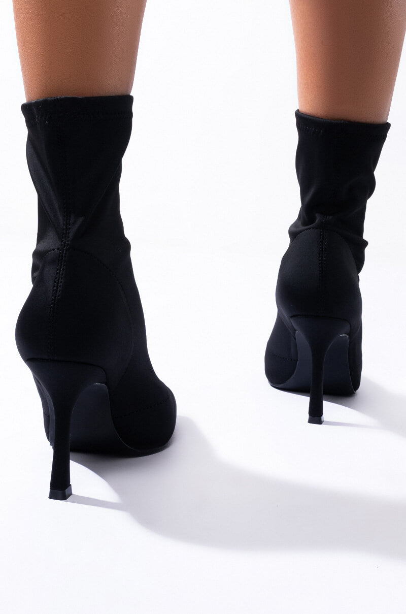 Detail View Wait For Me Stiletto Bootie in Black 3