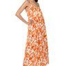 Front View Walk On The Beach Printed Maxi Dress