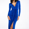 Front View Walk The Walk Long Sleeve Midi Dress