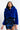 Side View Warm Up Crop Faux Fur Jacket in Blue