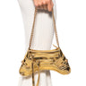 Front View Warp Speed Futuristic Moto Purse In Gold