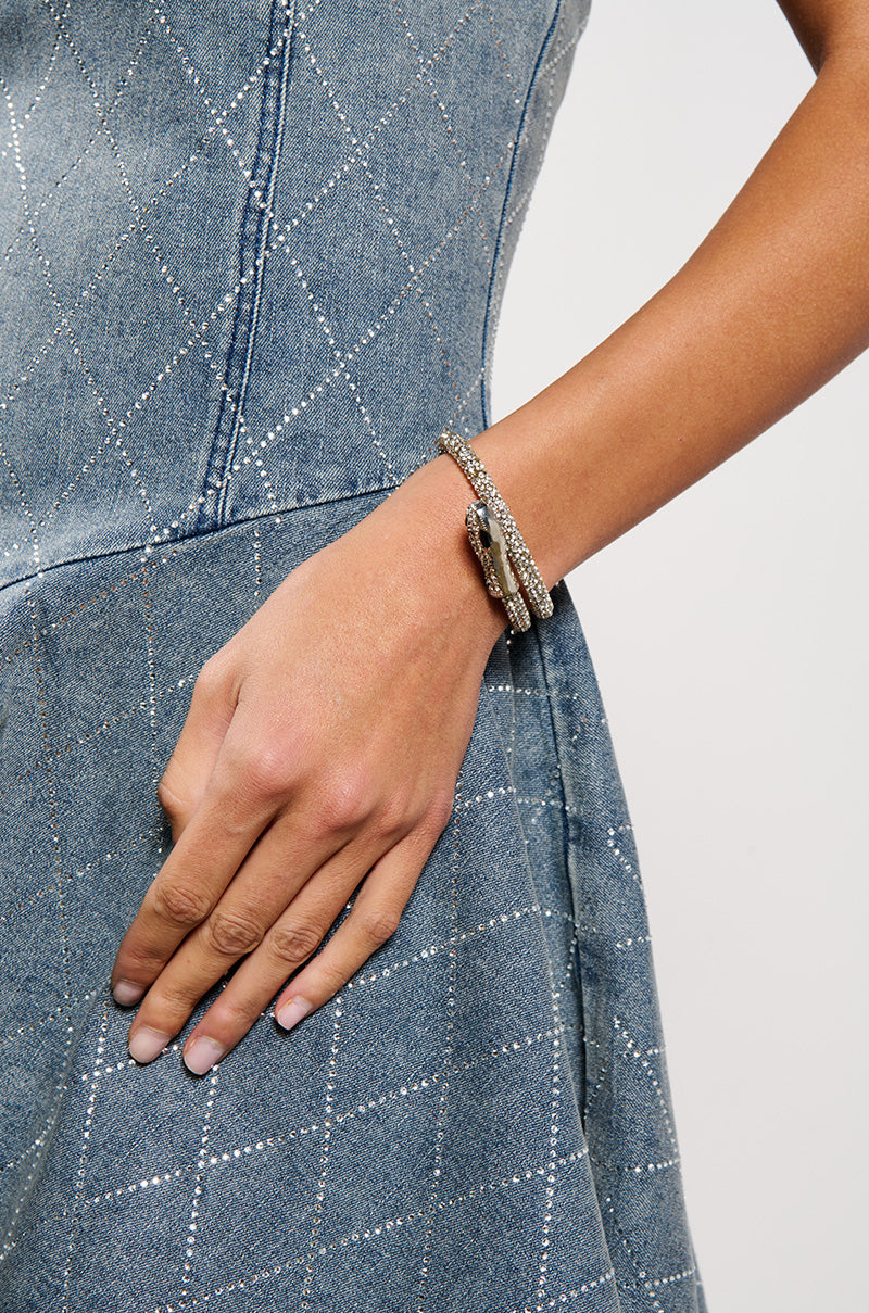 Front View Watch The Snakes Wrap Bracelet