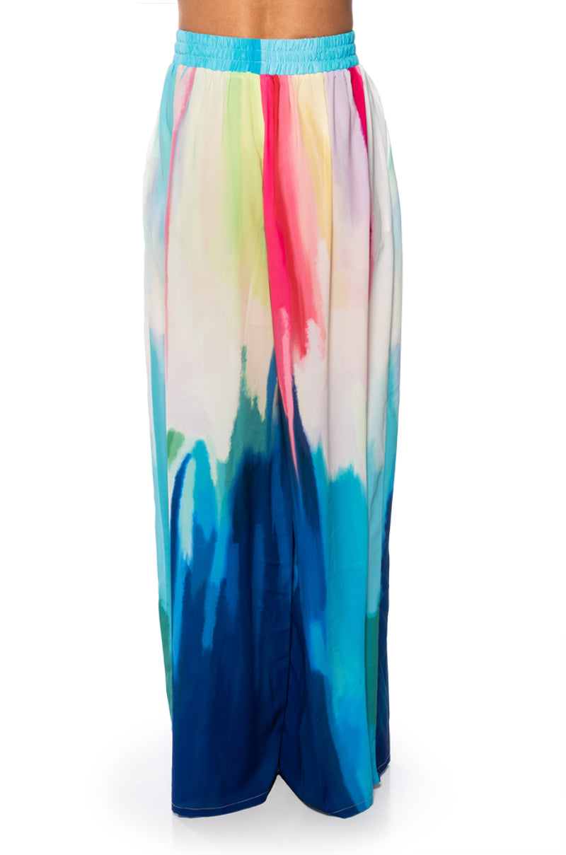 Extra View Watercolor Palazzo Pant view 7