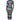 Front View Watercolor Printed Mesh Backless Maxi Dress