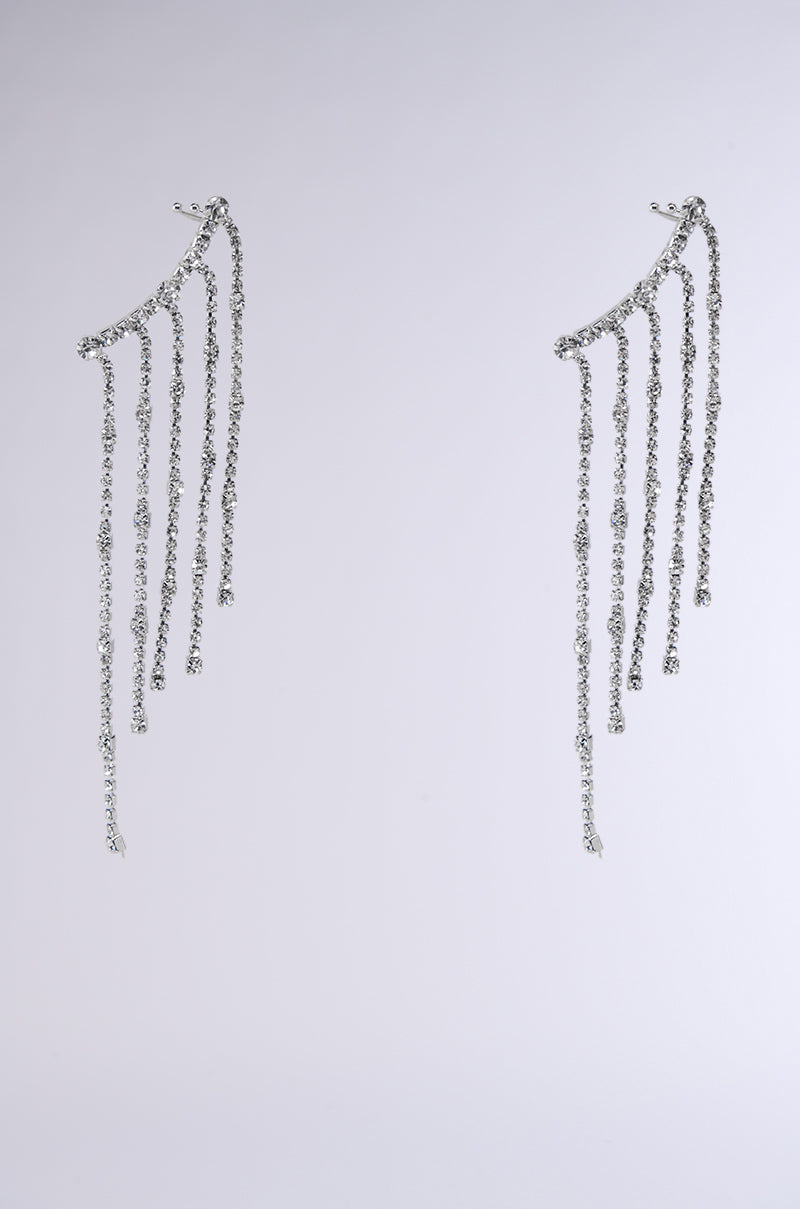 Side View Waterfall Bling Earring