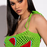 Front View Watermelon Suga Knit Bralette