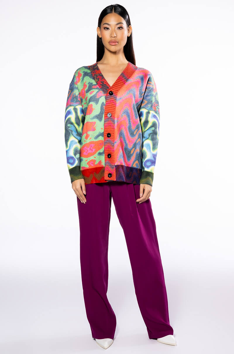 Extra View Wavy Baby Colorful Sweater Cardigan view 11